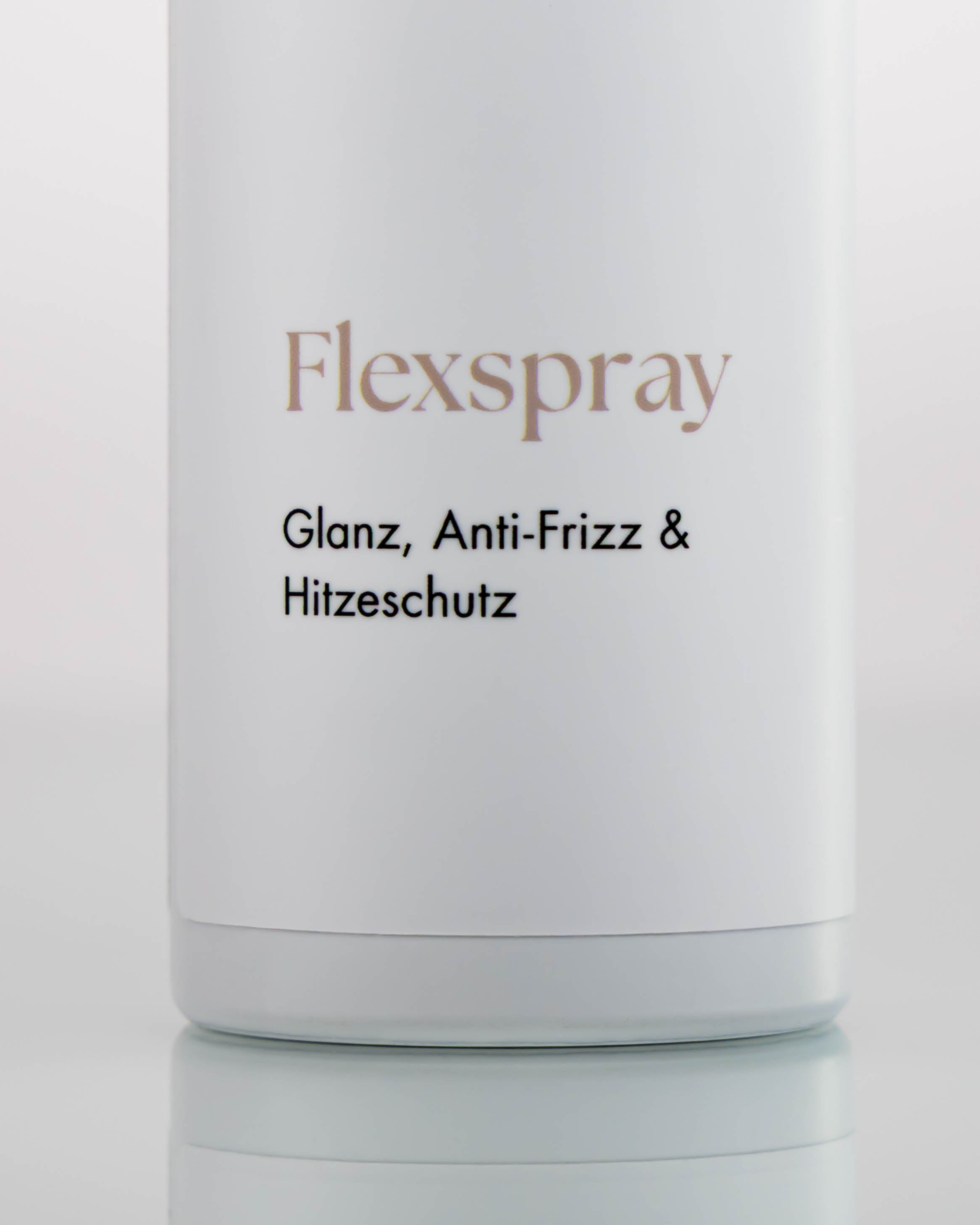 Der untere Teil der Flasche vom Flexspray